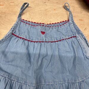 Bon On Denim with Red Detailing Girls Dress